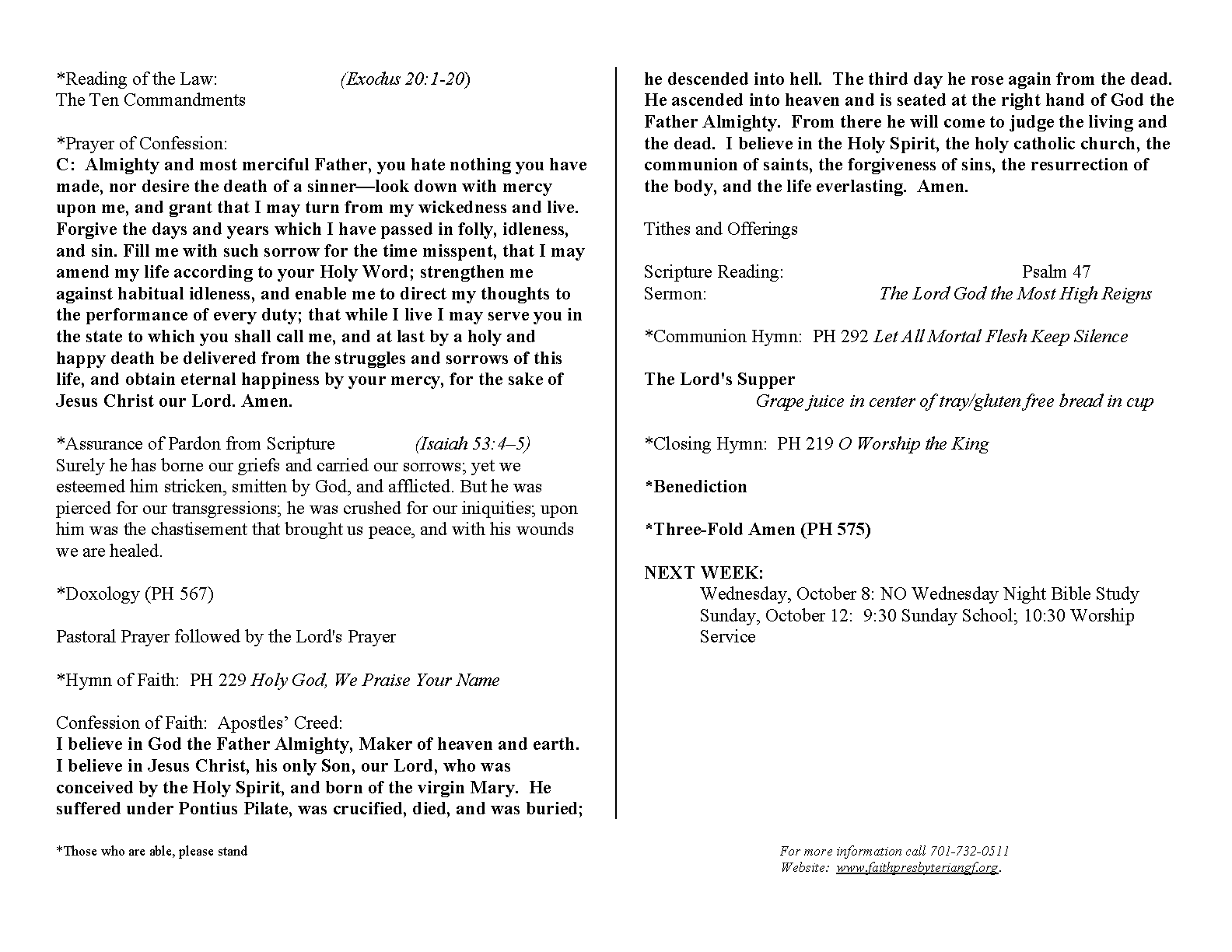 Bulletin Page 2