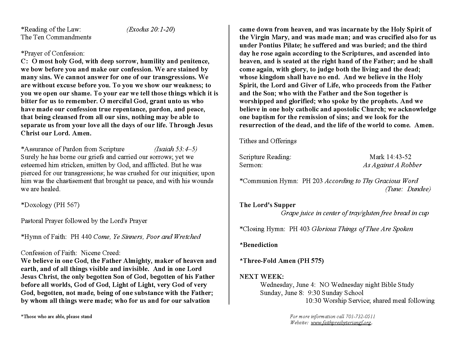 Bulletin Page 2
