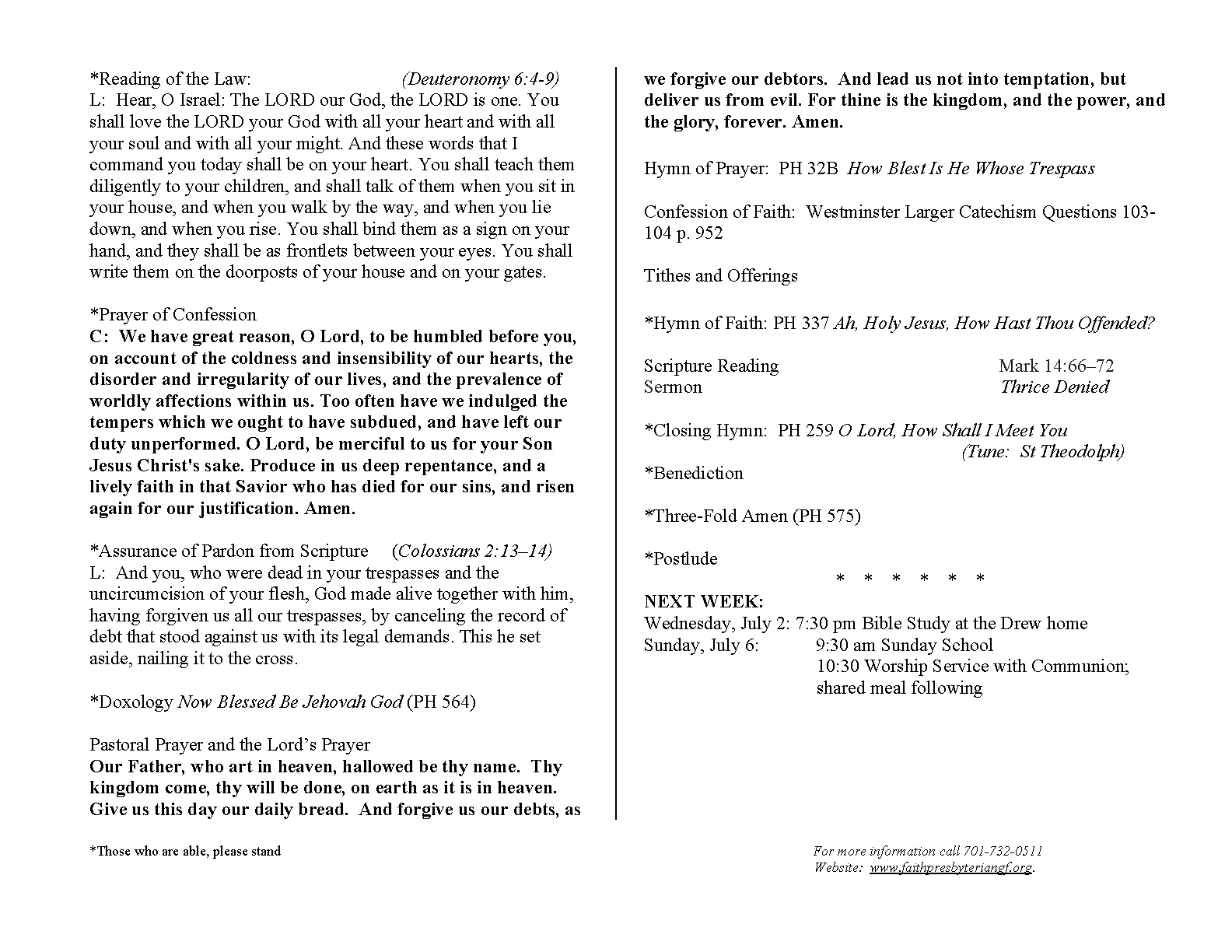 Bulletin Page 2